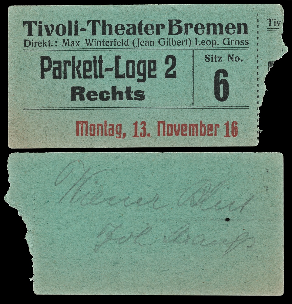 Eintrittskarte Tivoli - Wiener Blut