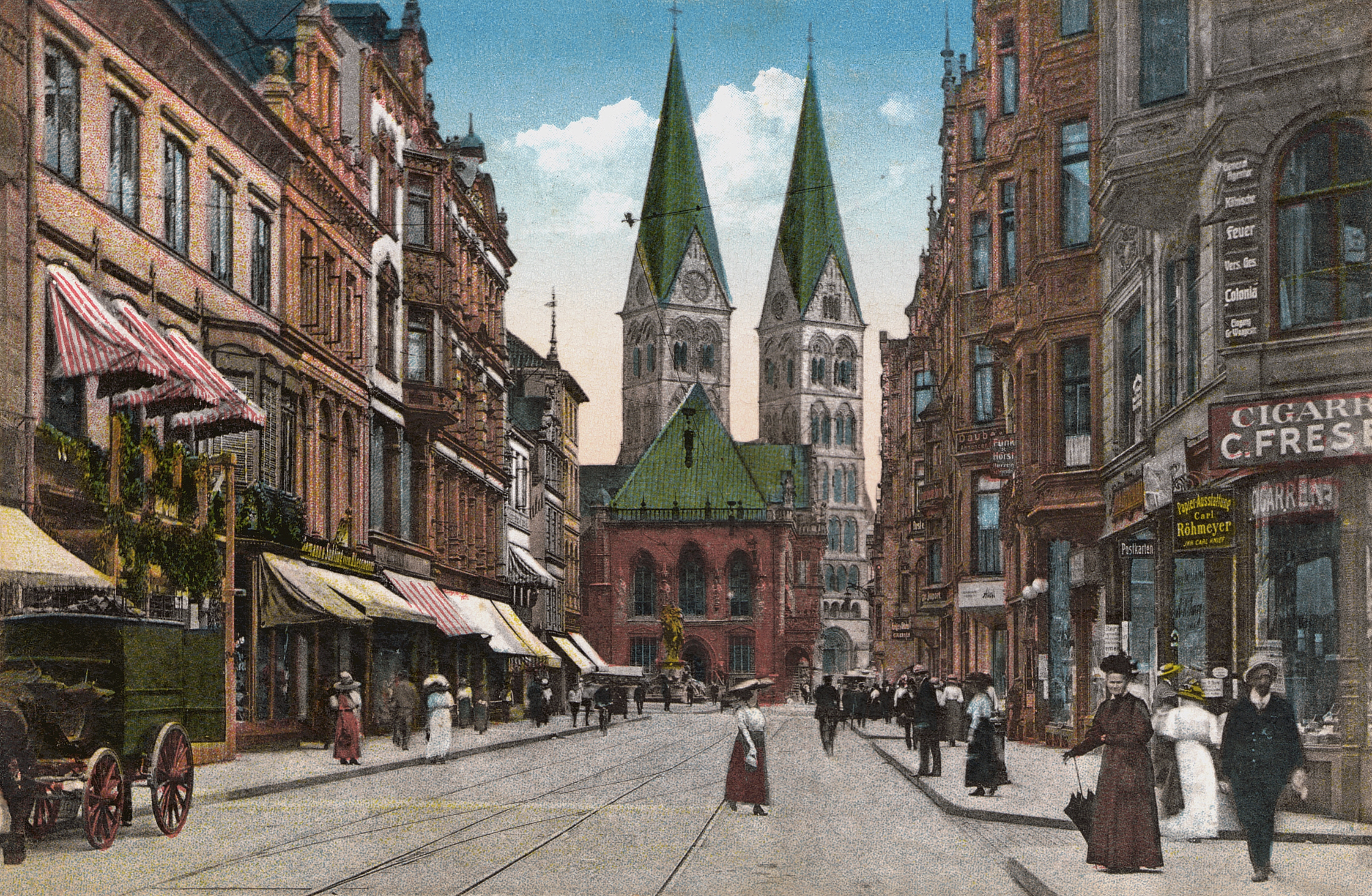 Obernstrasse mit Blick auf Dom - Ueberblende-col